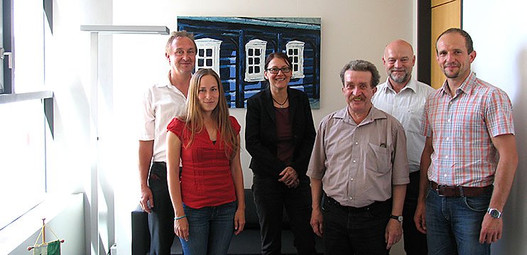 Jan Schimkat, Sabrina Lott, Susanne Kleiber und Joachim Schruth (NABU Sachsen), Andreas Heinz und Stephan Meyer (CDU). NABU Sachsen